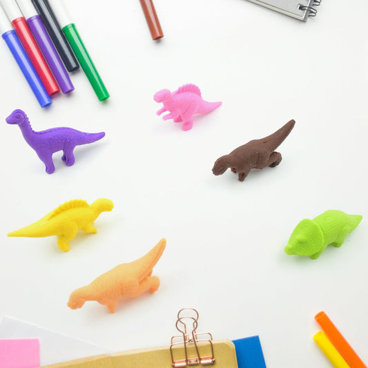 4118 Dinosaur Shaped Erasers Animal Erasers for Kids, Dinosaur Erasers Puzzle 3D Eraser, Mini Eraser Dinosaur Toys, Desk Pets for Students Classroom Prizes Class Rewards Party Favors (6 Pcs Set )