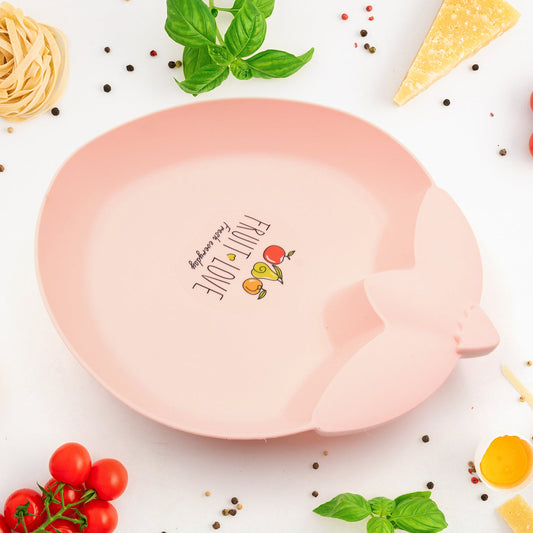 5758  Strawberry Shape Plate Dish Snacks / Nuts / Desserts Plates for Kids, BPA Free, Children’s Food Plate, Kids Bowl, Serving Platters Food Tray Decorative Serving Trays for Candy Fruits Dessert Fruit Plate, Baby Cartoon Pie Bowl Plate, Tableware (1 Pc)