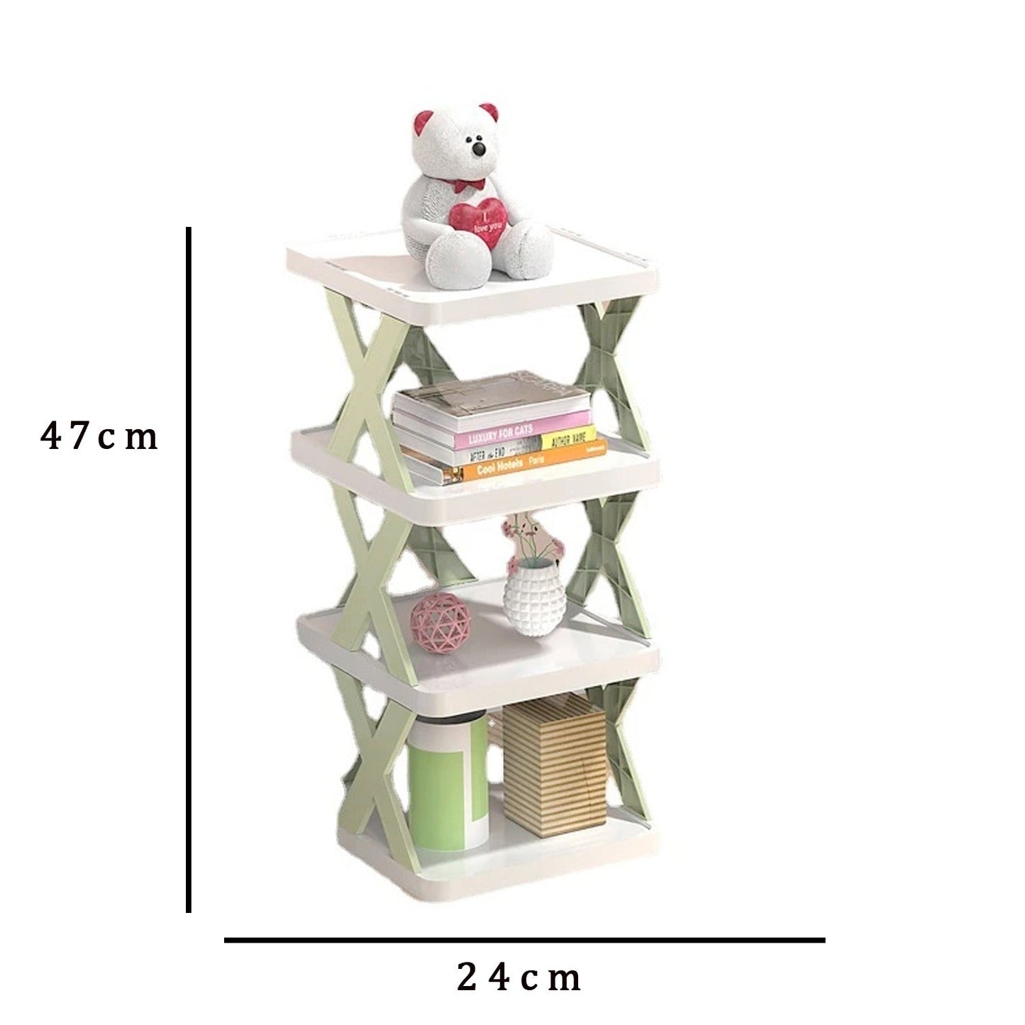 9078   4 LAYER SHOES STAND, SHOE TOWER RACK SUIT FOR SMALL SPACES, CLOSET, SMALL ENTRYWAY, EASY ASSEMBLY AND STABLE IN STRUCTURE, CORNER STORAGE CABINET FOR SAVING SPACE