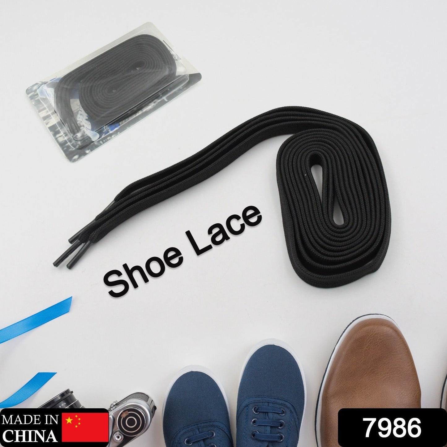7986 1 Pair Super Quality Flat Shoe laces Sports Shoe Lace for Men & Women running and gym shoelace Flat Sneaker Shoelace Athletic shoe strings for Boots/Sneaker/Work Shoes (1 Pair)